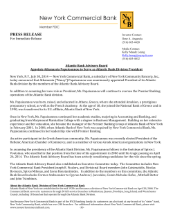 press release - New York Community Bank