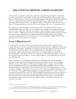 The Costs of Growth