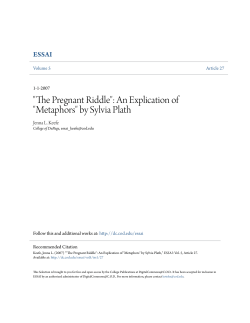 "The Pregnant Riddle": An Explication of "Metaphors" by Sylvia Plath