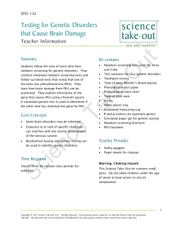 Testing for Genetic Disorders that Cause Brain - Science Take-Out