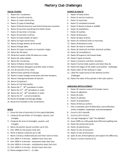 Mastery Club Challenges - Colquitt County Schools