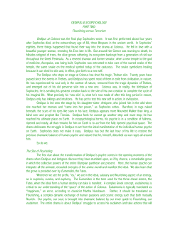 OEDIPUS AS ECOPSYCHOLOGY PART TWO: Flourishing versus