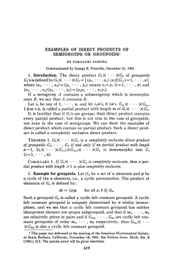 examples of direct products of - American Mathematical Society