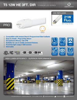 21W Fluo. T5 12W HE 3FT. DIR