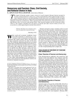 Democracy and Fascism - University of Colorado Boulder