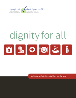 A National Anti-Poverty Plan for Canada