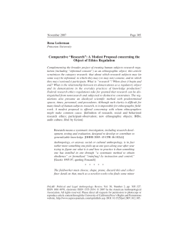 Comparative "Research": A Modest Proposal concerning the Object