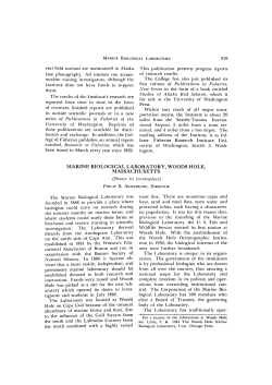 marine biological laboratory, woods hole, massachusetts