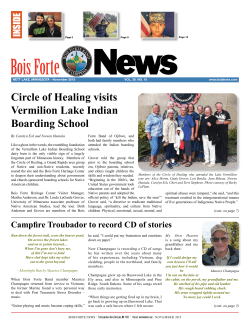 Circle of Healing visits Vermilion Lake Indian Boarding School