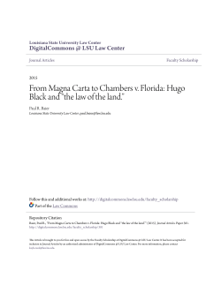 From Magna Carta to Chambers v. Florida: Hugo Black and “the law