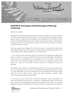 Advantages and Disadvantages of Marriage
