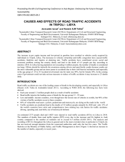 causes and effects of road traffic accidents in tripoli