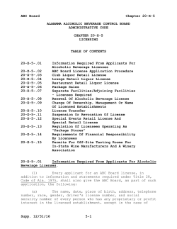 chapter 20-x-5 licensing - Alabama Administrative Code