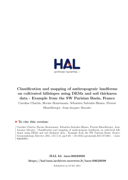 Classification and mapping of anthropogenic landforms on