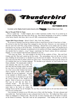 October 2010 - mighty south london branch of the triumph