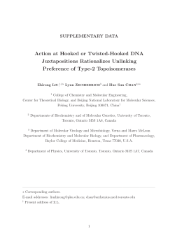 Action at Hooked or Twisted-Hooked DNA Juxtapositions