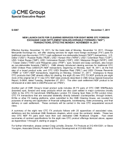 Special Executive Report