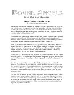 Human Emotions vs. Canine Instinct