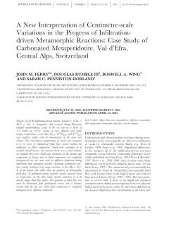 driven Metamorphic Reactions: Case Study of