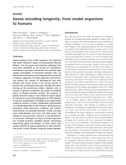 Genes encoding longevity: from model organisms to humans