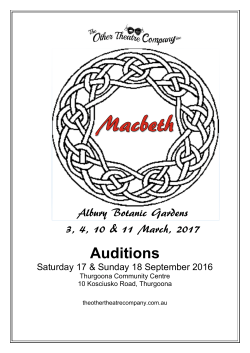 Auditions - The Other Theatre Company