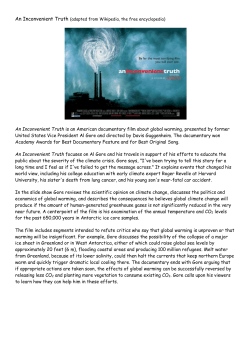 An Inconvenient Truth