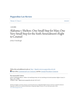 Alabama v. Shelton: One Small Step for Man, One Very Small Step