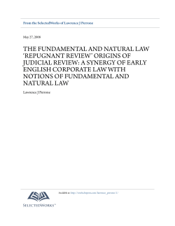 THE FUNDAMENTAL AND NATURAL LAW `REPUGNANT REVIEW