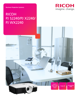 ricoh pj s2240/pj x2240/ pj wx2240