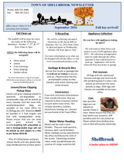 Newsletter - September 2016