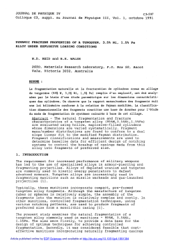 JOURNAL DE PHYSIQUE IV C3-597 Colloque C3, suppl. au