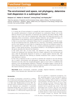 The environment and space, not phylogeny, determine trait