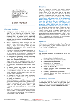 prospectus - Fringe Arts