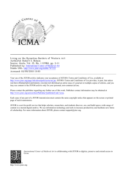 Living on the Byzantine Borders of Western Art