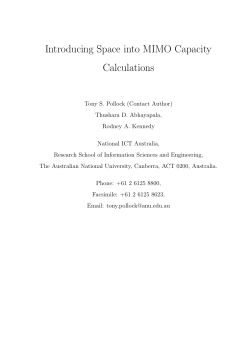 Introducing Space into MIMO Capacity Calculations