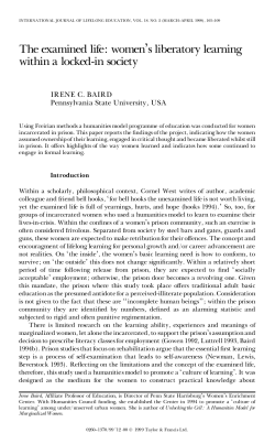 women`s liberatory learning within a locked