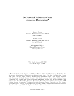 Do Powerful Politicians Cause Corporate Downsizing?