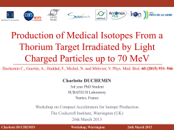 Production of Medical Isotopes From a Thorium