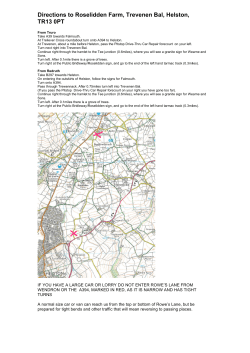 Directions to Roselidden Farm, Trevenen Bal, Helston, TR13 0PT