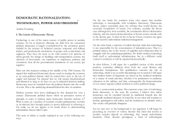 democratic rationalization