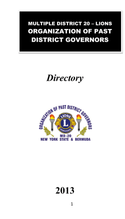 Directory - MD20 Lions