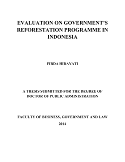 evaluation on government`s reforestation programme in indonesia
