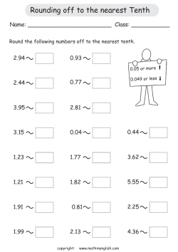 Rounding off to the nearest Tenth