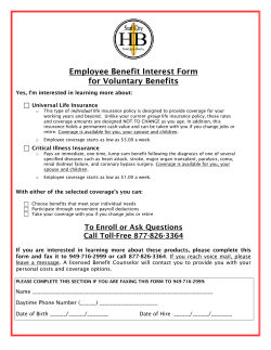 Employee Benefit Interest Form for Voluntary Benefits