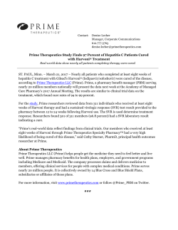 Prime Therapeutics Study Finds 97 Percent of Hepatitis C Patients