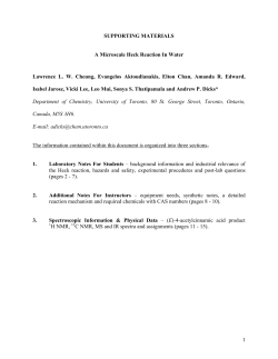 Supporting Materials for A Microscale Heck Reaction in Water