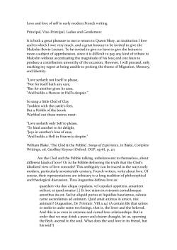 Love and love of self in early modern French writing