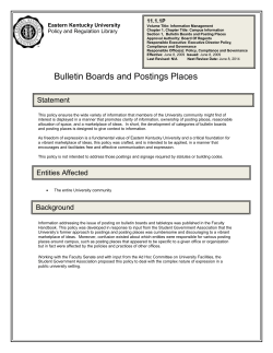 Bulletin Boards and Postings Places