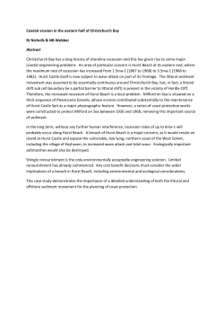 Coastal Erosion in the Eastern Half of Christchurch Bay