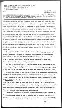 Post impressionism, from Van Gogh to Gaugin